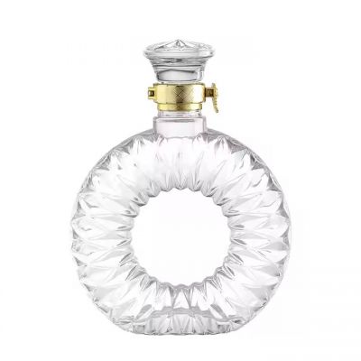 Clear Round Logo Printing 700ml750ml Empty Liquor Glass Bottle for Olso Vodka Gin Rum Brandy Spirit Super Flint Liquor Bottles