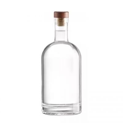 High Quality Empty 750ml Round Liquor Glass Wine Bottle