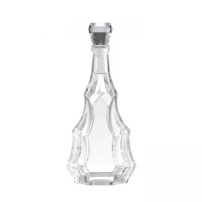 Hot Sale Custom 200ml 375ml 500ml 750ml 1000ml Vodka Gin Whisky Glass Bottle with Cork