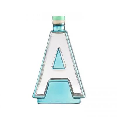 Large Glass Bottle Creative Shaped and Colorful Whiskey Bottle