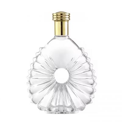 OEM ODM clear transparent 500ml creative design super flint cognac glass bottles