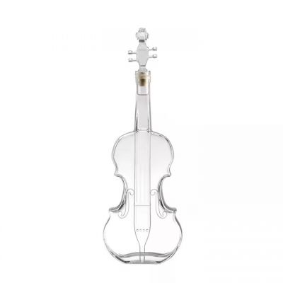 Clear Empty Flat Flask 500ml Beverage Liquor Wine Glass Bottle Small Glass Liquor Bottle 375ml
