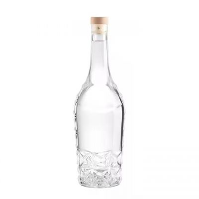 Spirit Liquor Glass Bottle 500 Ml 750 Ml 1000ml With Cork 100ml Filling Machine Glass Liquor Bottles