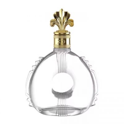 500ml direct sale high-end liquor glass bottle wholesale luxury amber color whiskey glass bottle with cork
