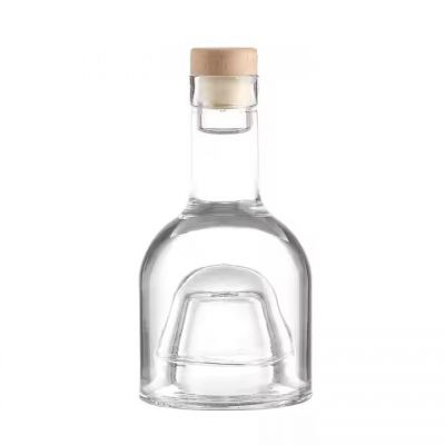 250ml Custom Empty Glass Bottle With Stopper Screw For Gin Vodka Whisky