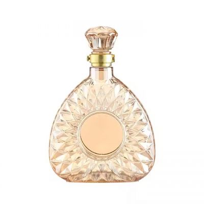 Latest Design amber glass 100ml vodka rum whisky bottle with screw cap