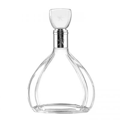 500ml 750ml transparent round empty flint glass liquor wine Whisky Vodka