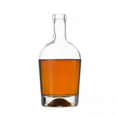 Wholesale Hot Design Crystal Bottle Brandy Gin Rum Liquor Bottles 750ml Shaped Glass Vodka Bottle 700ml