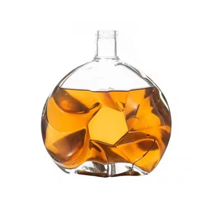 Custom 500ml 750Ml Fancy Liquor Glass Bottle For Whiskey Bourbon Gin Liquor bottle