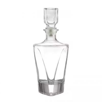 350ml 550ml High Quality fancy vodka glass liquor bottle square glass bottle