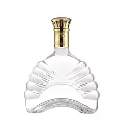 Manufacture price empty clear XO whiskey wine bottle 750ml liquor bottle with cap