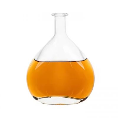 Custom 750ml 1000ml Tequila Gin Whisky whiskey Liquor Glass Bottle with Cork