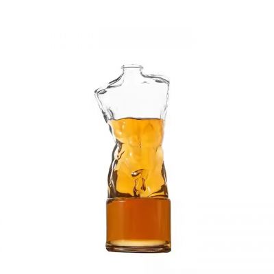 Wholesale unique liquor glass bottles whiskey decanter brandy vodka bottle 750ml whiskey empty bottle
