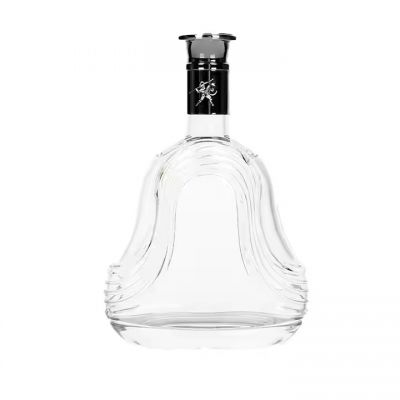 wholesale 500ml 750ml empty shape glass wine bottle liquor spirit glass with cork