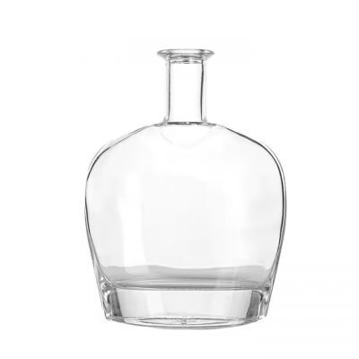 Bulk Production Custom 750ml Glass Vodka Wine Bottle Cork To Spirit Drink Glass Bottle For Liquor