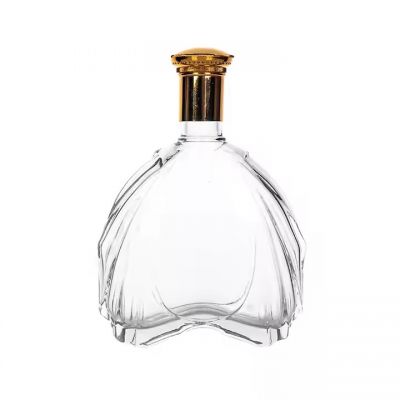 Factory price empty glass bottle personalized color with cork, flat liquor bottle 750 ml whiskey vodka tequila