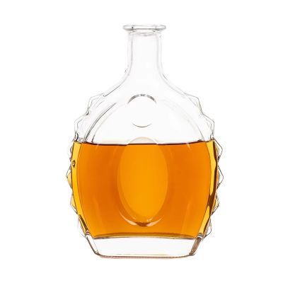 Crystal Rum Whiskey Bottle Crystal Glass Brandy Bottle With Screw Cap
