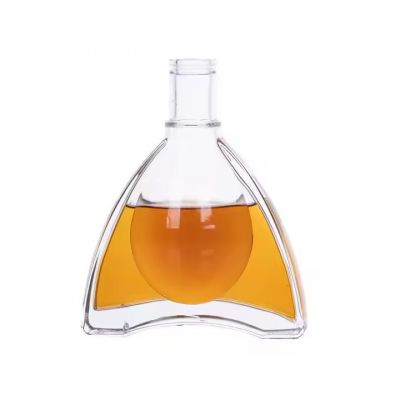 Wholesale bourbon decanter juice brandy gin 500ml glass bottle for vodka brandy whiskey