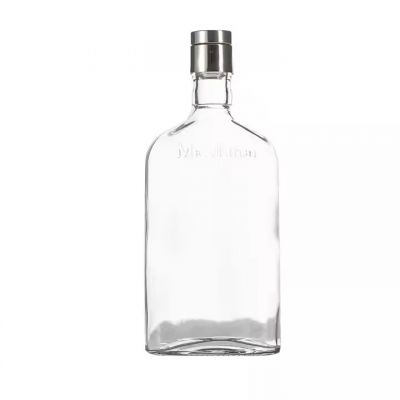factory wholesale 750ml whiskey glass empty bottles glass liquor bottle with plastic screw cap