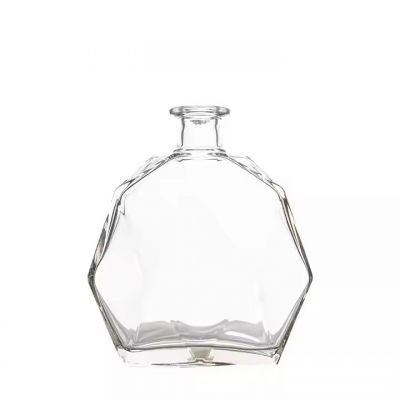 wholesale Custom Unique Design Empty 800ml Round Wine Whiskey Glass Bottles