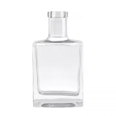 700mL manufacturers sell white square glass wine bottles transparent wine bottles European vodka liquor bottles