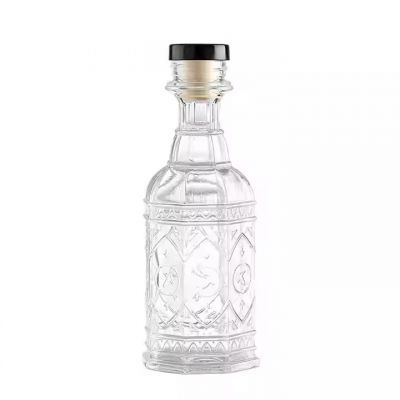 Manufacturers direct sales pattern glass spirit bottle small capacity 500ml whiskey brandy XO separate bottle