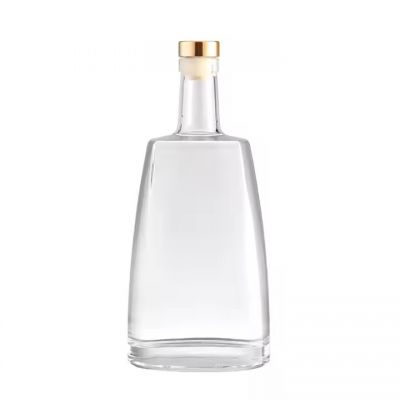 Premium 750ml 700ml Rum Whiskey Vodka Gin Spirits wine Glass Bottles With Cork Stopper
