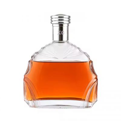 Custom 300ml 375ml 500ml SquareJuice Wine Spirit Liquor Glass Bottle For Whisky Vodka