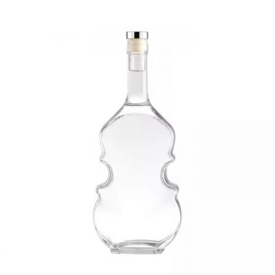 700ml special shaped guitar shaped whiskey vodka brandy ground glass bottle with cap