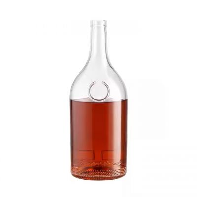 Wholesale 375ml 500ml Liqueur Wine Glass Bottle Wine Liquor Clear Bottles With Cork