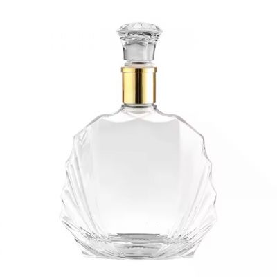 Transparent Empty 750ml 1000ml Flint Glass Liquor Wine Vodka Tequila Bottle With Sealed Cork Lid