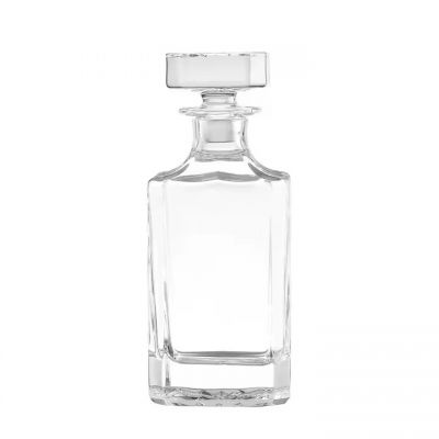 700ml 750ml Whiskey Brandy Xo Wine Glass Bottle Transparent Flat Gin Tequila Glass Bottle
