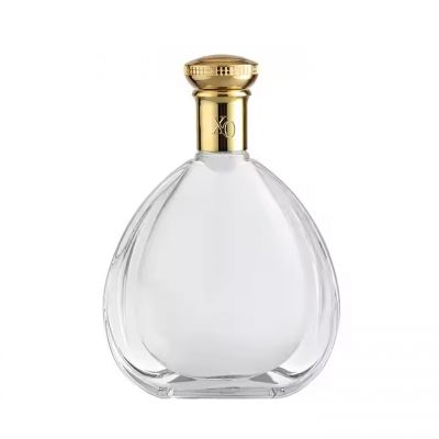 Personalized 700ml 750ml Liquor Whisky Rum Wide Mouth Gin Vodka Alcohol Xo Glass Brandy Bottle