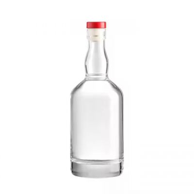 Flat Glass Bottle 375ml 500ml Clear Vodka Whisky Tequila Rum Brandy Gin Xo Glass Bottle With Cork