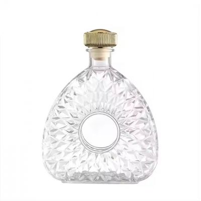 Custom 750ml Clear Wine Glass Bottle Whiskey Vodka Bottle Empty Glass Wine Bottle