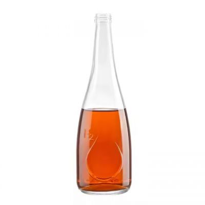 Wholesale empty square round transparent clear flint 250ml 500ml 750ml Olive oil screw cap glass bottle