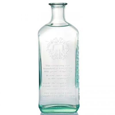 wholesale custom 1000ml hexagon super flint spirits bottle vodka brandy tequila glass bottle