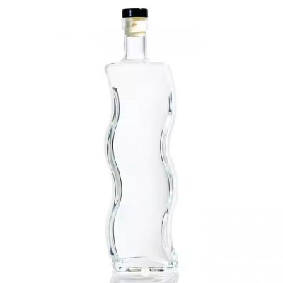 Unique Design High Quality 750ml Whisky Gin Vodka Liquor Glass Bottle Supplier Spirit Bottle Glass with corks