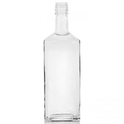 Fancy Customized Unique design 500ml Spirit Liquor Bottle transparent vodka whiskey glass bottle with screw caps