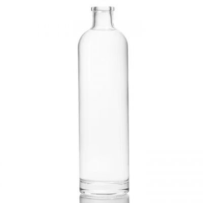 Wholesale 750 ml transparent Spirit Liquor Bottle 750ml Gin Whiskey Wine Vodka Glass Bottle for Brandy Rum