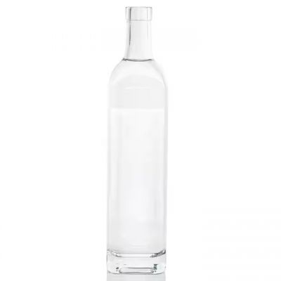 Flint Glass Bottle Round Shape Gin Vodka Rum Tequila Mazcal Glass Bottle Factory Direct Sale 500ml 750ml