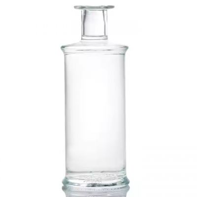 200ml 375ml 500ml 750ml 1000ml Round Custom Shape Empty Flint Glass Wine Gin Whiskey Vodka Tequila Glass Bottle with Cork