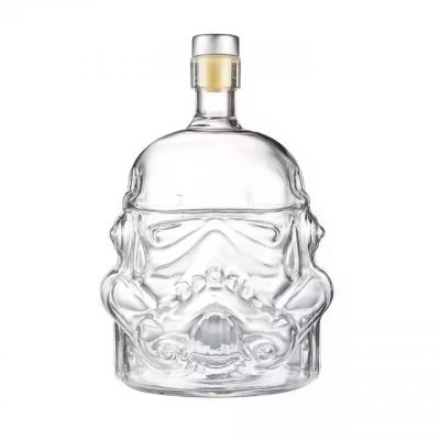Packaging 500ml 750ml War Stars White Soldier Decanter Samurai Decanter w/ Cork