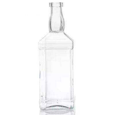 Custom Unique Design 350ml 500ml 750ml Unique Design Square Whiskey Spirits Vodka Gin Tequila Water Glass Bottle