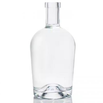 750ml 700ml 500ml Custom Empty Glass Bottle For Gin Vodka Whiskey Tequila Alcohol Spirits Bottom Raised Shape