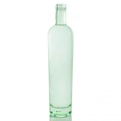 Hot Selling ClearLlight Green Vodka Whisky Glass Tequila Bottle Frosted Tequila 750ml Decanter
