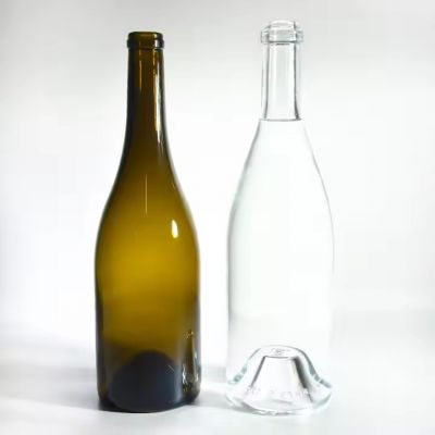 750ml Glass Bottle Spirits With Cap Glass Water Bottles Round Clear Glass Bottle Product