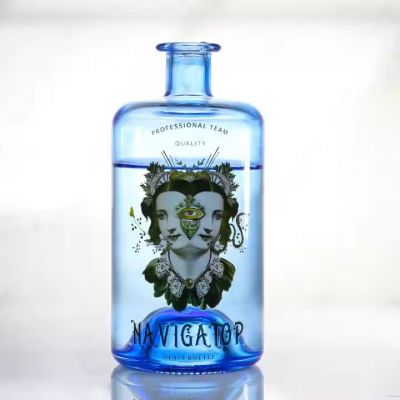 High-quality Clear Vodka Gin Rum Tequila Whiskey Glass Bottles - Empty 500ml 700ml 750ml Liquor Bottles With Cork Stoppers