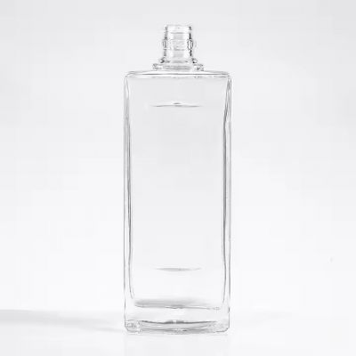 custom shaped vodka bottle hot stamping 500ml 700ml empty square vodka whisky bottle mini liquor glass wine bottle