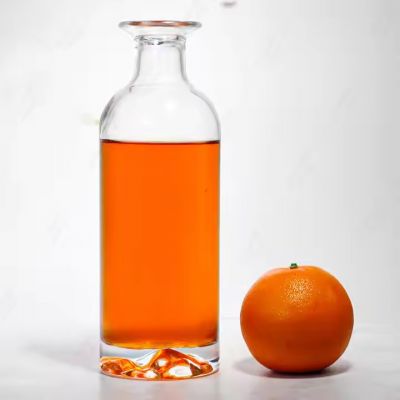 vodka glass bottle 500 ml, gold bottle vodka, glass square vodka bottle
